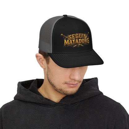 Seguin Matadors Trucker Cap - Vintage Sword Logo Snapback