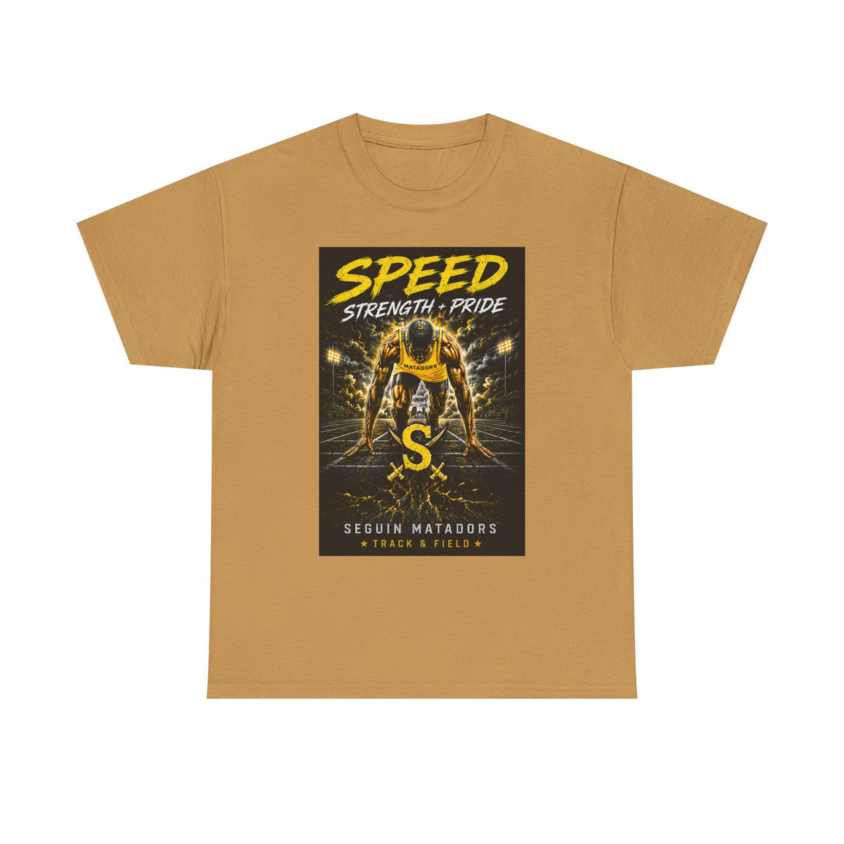Speed Strength Pride Tee — Seguin Matadors Football Graphic T-Shirt