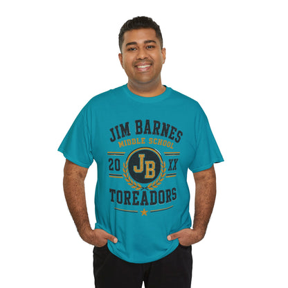 Jim Barnes Middle School Toreadors T-Shirt — School Spirit Tee with JB Crest