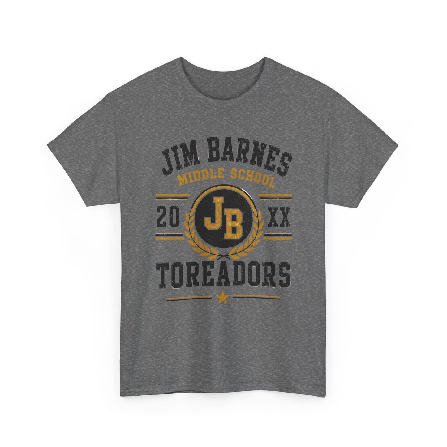 Jim Barnes Middle School Toreadors T-Shirt — School Spirit Tee with JB Crest