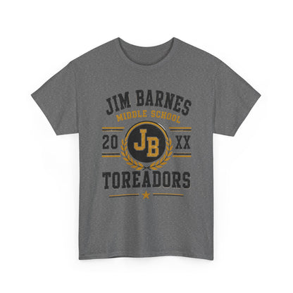 Jim Barnes Middle School Toreadors T-Shirt — School Spirit Tee with JB Crest