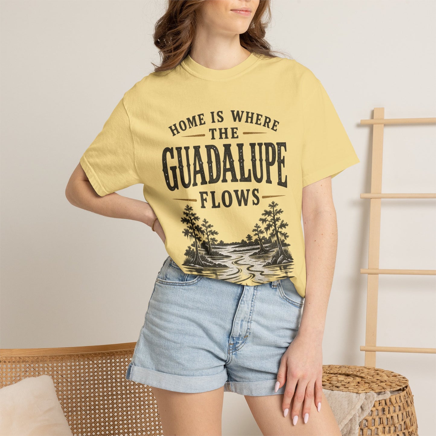 Guadalupe River T-Shirt — "Home Is Where The Guadalupe Flows" Vintage Outdoors Tee