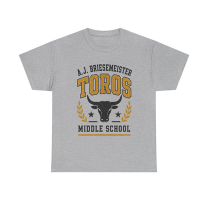 Toros Middle School Tee — A.J. Briesemeister School Spirit T-Shirt