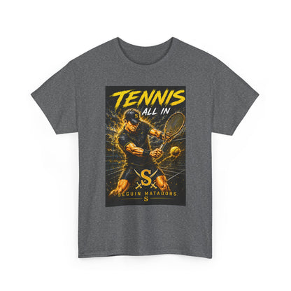 Tennis All In Graphic Tee — Vintage Tennis Player Poster Shirt
