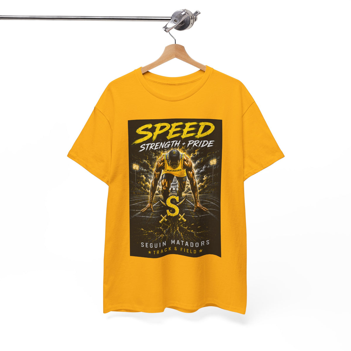 Speed Strength Pride Tee — Seguin Matadors Football Graphic T-Shirt