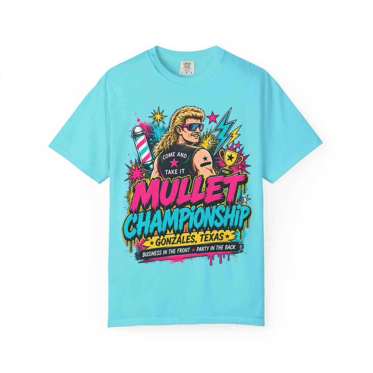Mullet Championship T-Shirt — "Business in the Front, Party in the Back" Retro Graphic Tee