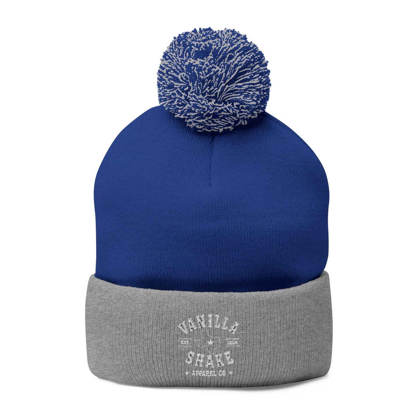 Pom-Pom Knit Cap (Embroidery)
