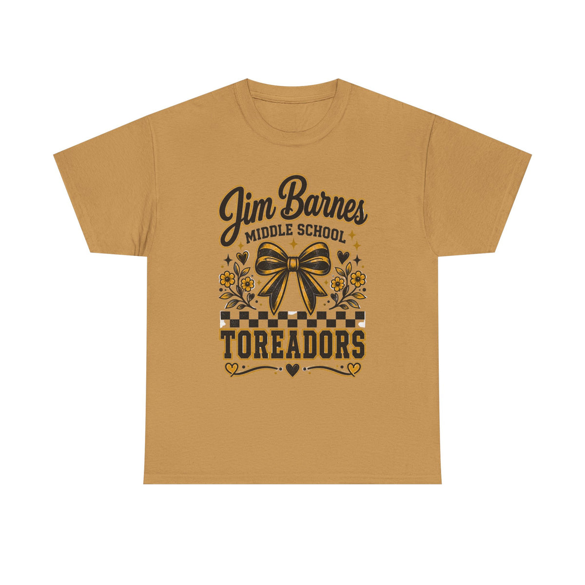 Jim Barnes Middle School Toreadors T-Shirt — School Spirit Cheer Tee