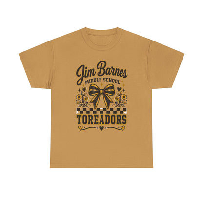 Jim Barnes Middle School Toreadors T-Shirt — School Spirit Cheer Tee