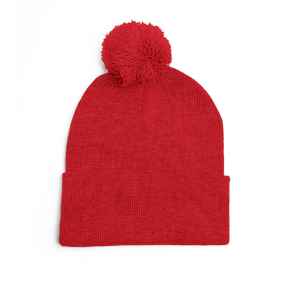 Pom-Pom Knit Cap (Embroidery)