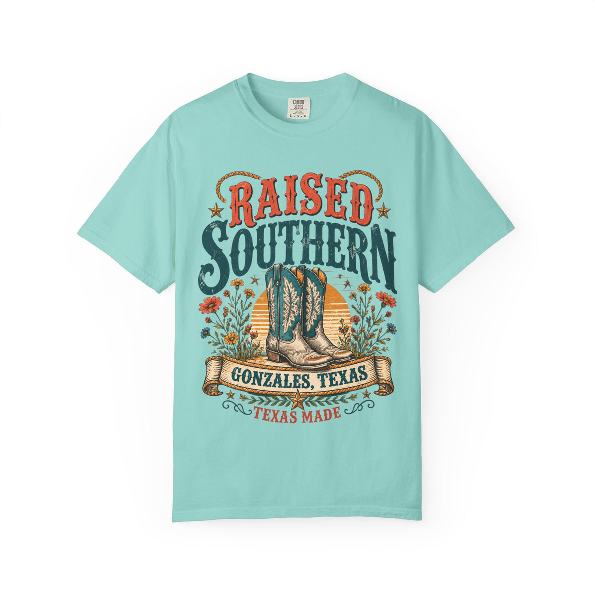 Raised Southern T-Shirt — Gonzales, Texas Retro Western Tee