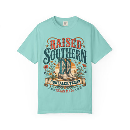 Raised Southern T-Shirt — Gonzales, Texas Retro Western Tee