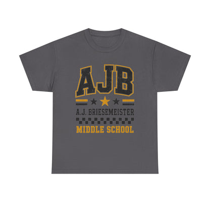 Middle School Custom Name Tee — AJB Briesemeister School Spirit Shirt