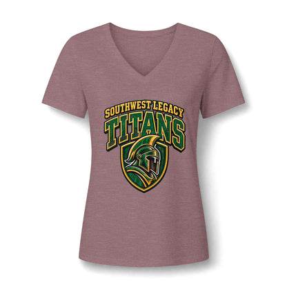 Titans Women's V-Neck Tee — Southwest Legacy San Antonio School Spirit Shirt
