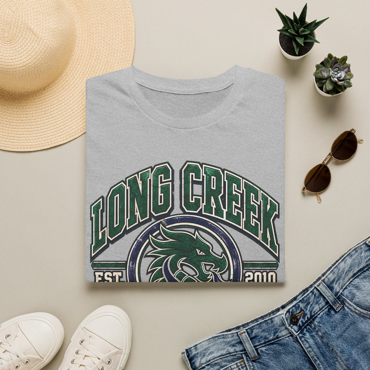 Long Creek High School Mascot T-Shirt — School Spirit Dragon Tee (Established 2010)