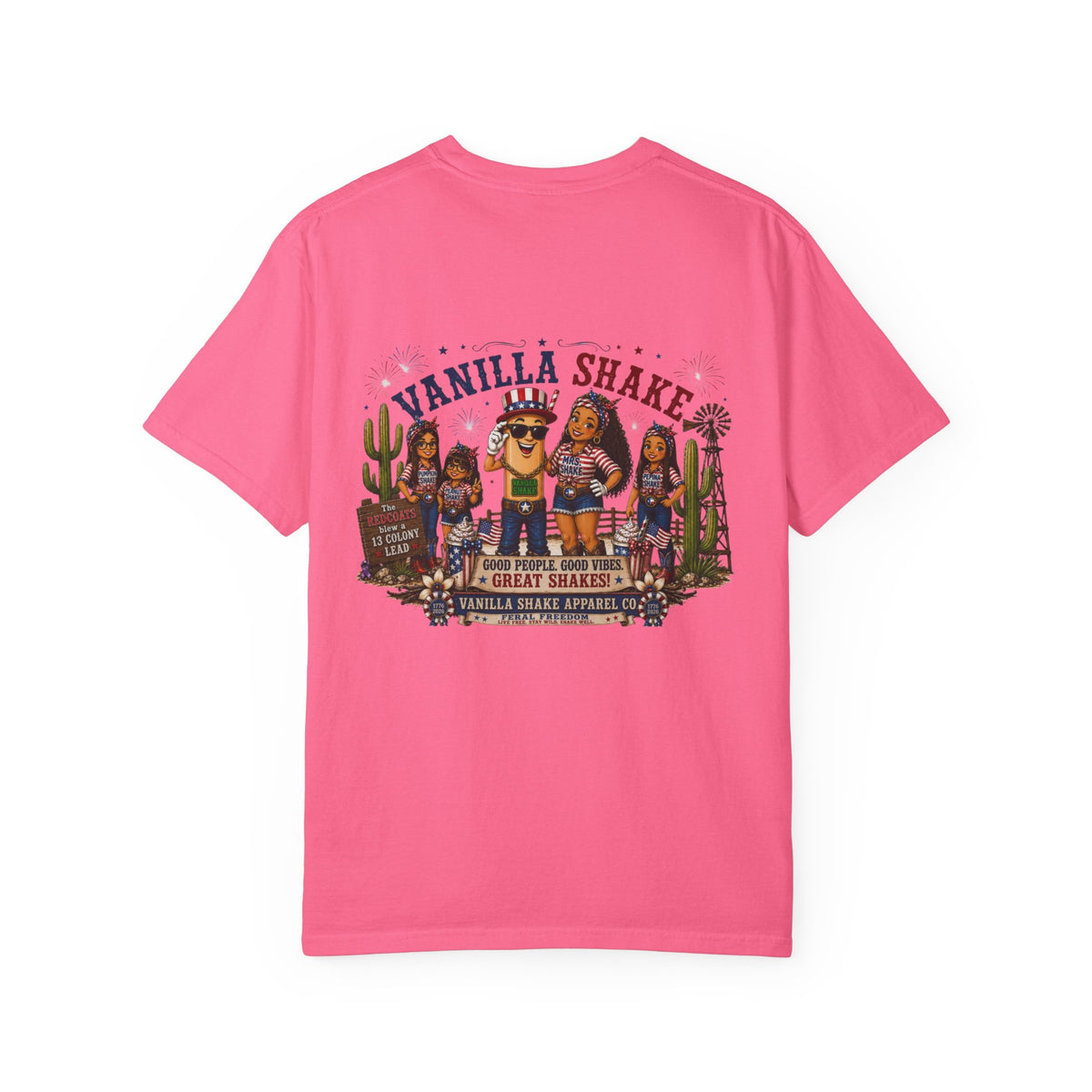 Family Shakes 4th of July-Unisex Garment-Dyed T-shirt