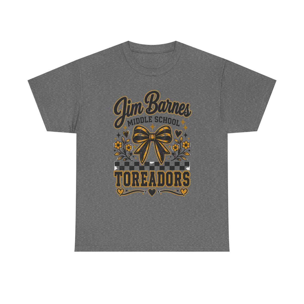 Jim Barnes Middle School Toreadors T-Shirt — School Spirit Cheer Tee