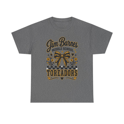 Jim Barnes Middle School Toreadors T-Shirt — School Spirit Cheer Tee
