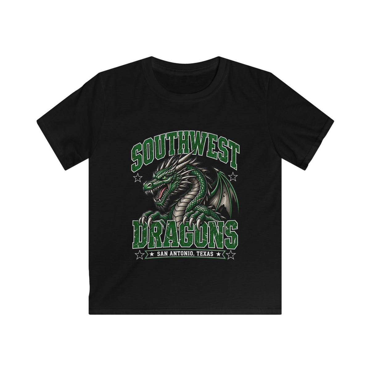 Southwest Dragons Kids Tee — San Antonio Green Dragon Youth T-Shirt