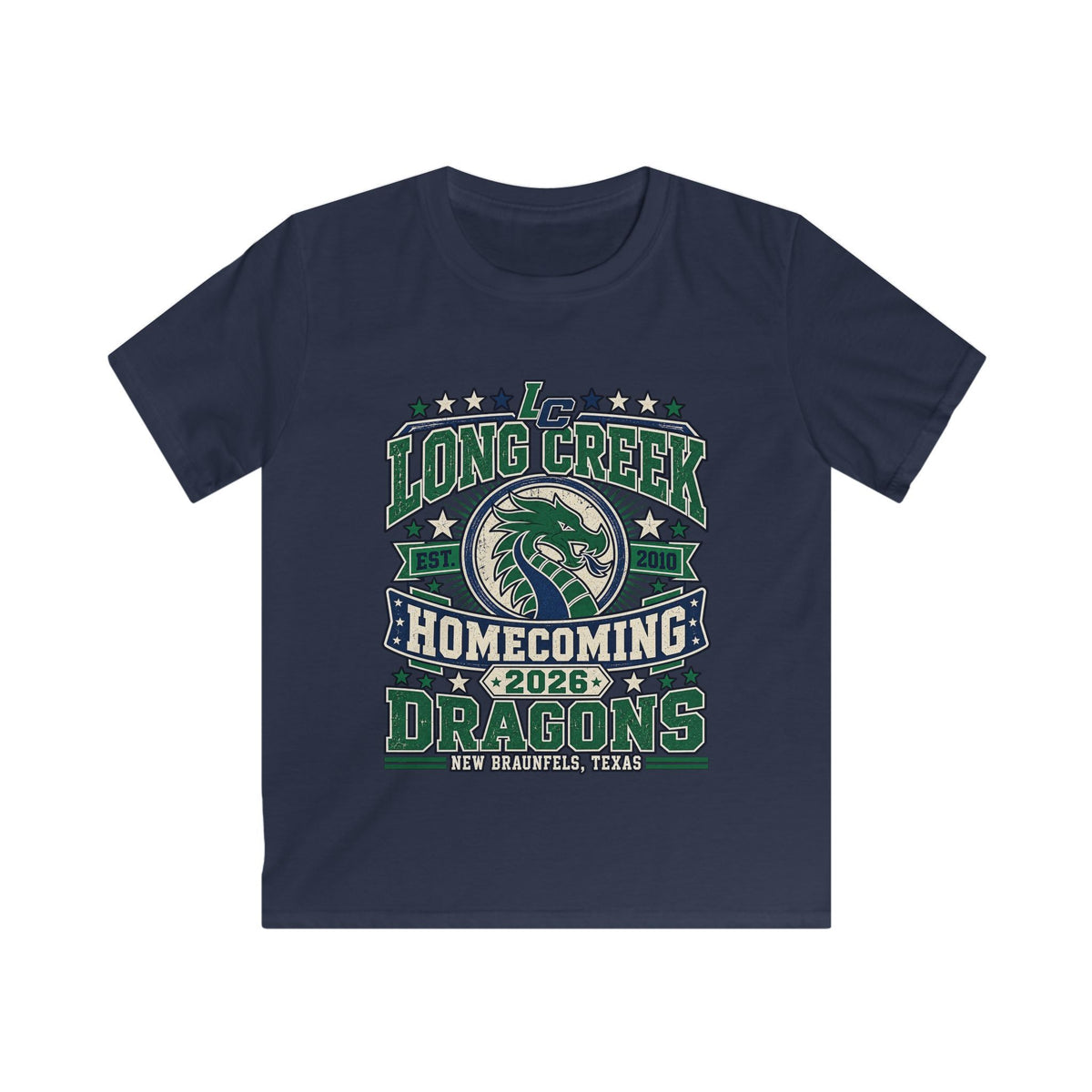 Homecoming Dragons Kids Tee — Long Creek 2026 School Spirit Shirt