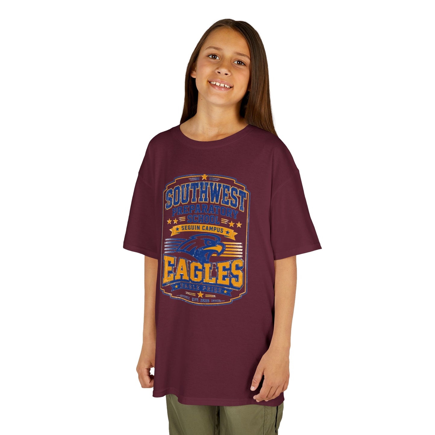 Kids T-Shirt — Southwest Preparatory School Eagles Mascot Tee