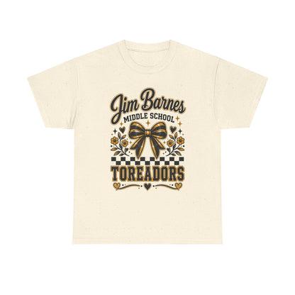 Jim Barnes Middle School Toreadors T-Shirt — School Spirit Cheer Tee