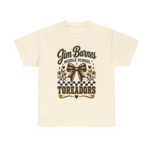 Jim Barnes Middle School Toreadors T-Shirt — School Spirit Cheer Tee
