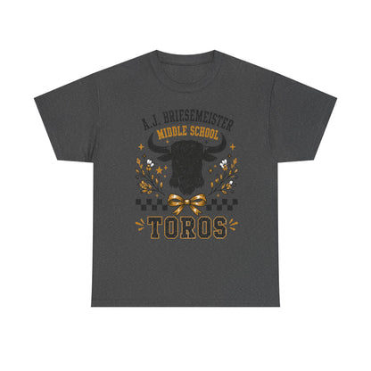 Toros Middle School Tee — A.J. Briesemeister School Spirit T-Shirt