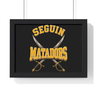 Seguin Matadors Horizontal Framed Poster-Sublimation