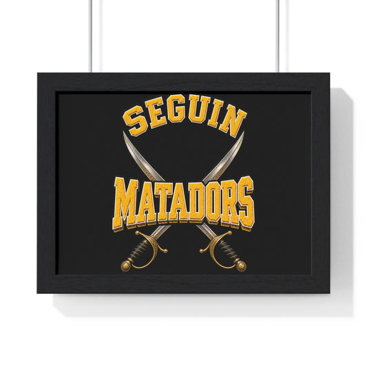 Seguin Matadors Horizontal Framed Poster-Sublimation