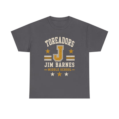 Toreadors Jim Barnes School Letterman Tee — Vintage School Spirit T-Shirt