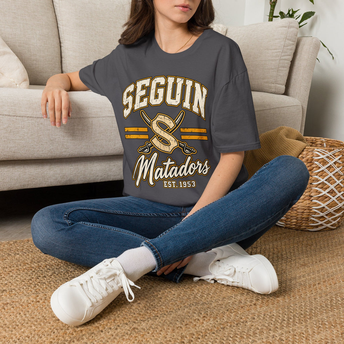 Seguin Matadors Vintage T-Shirt — School Spirit Baseball Design