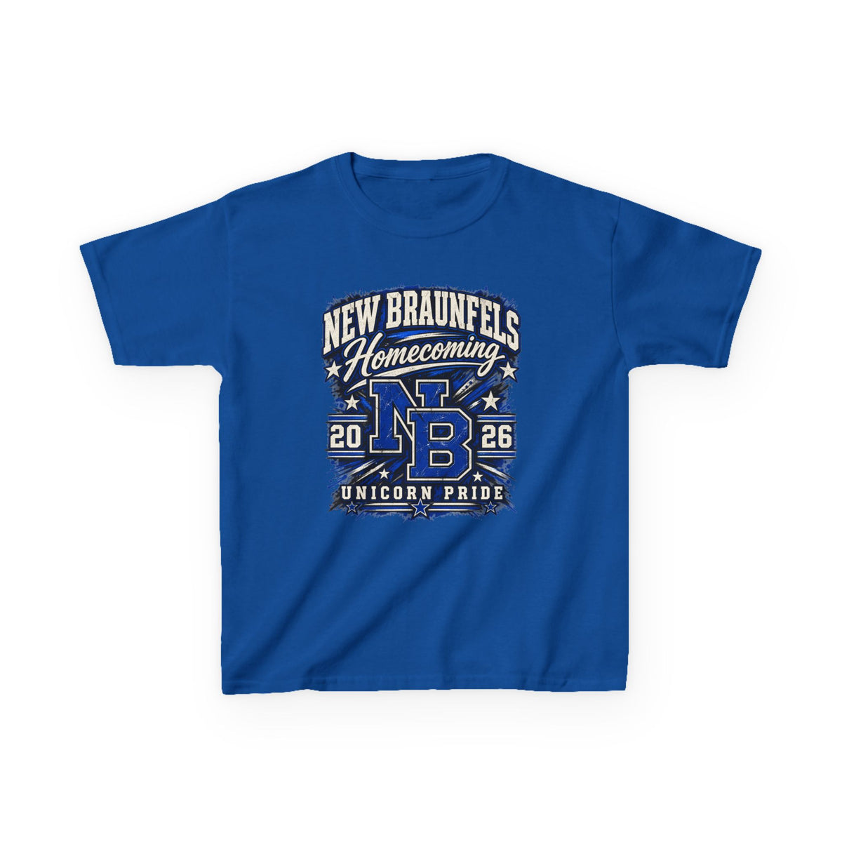 New Braunfels Homecoming 2026 Kids T‑Shirt — NB Unicorn Pride School Spirit Tee
