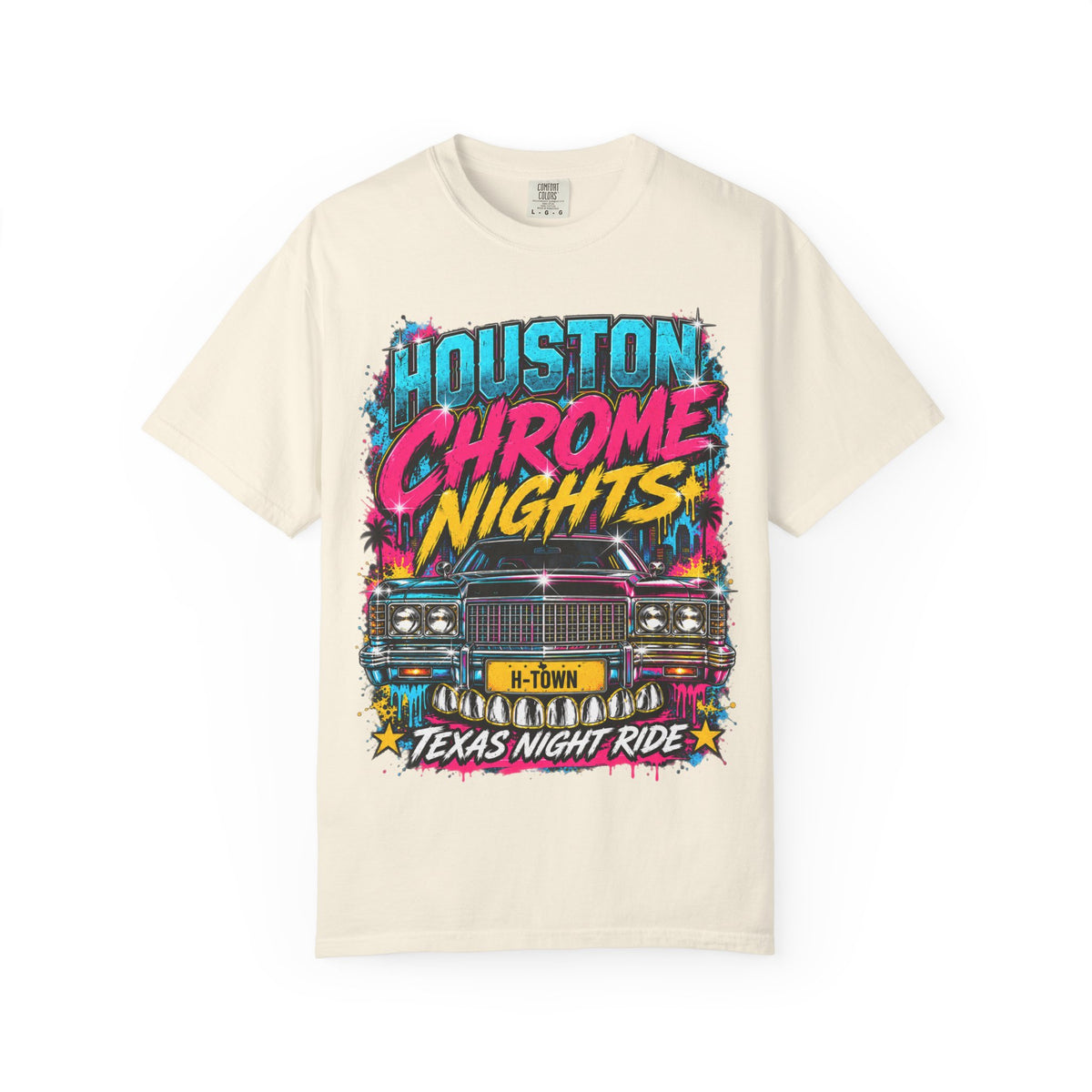 Houston Chrome Nights T-Shirt — Texas Night Ride Classic Car Tee