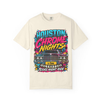 Houston Chrome Nights T-Shirt — Texas Night Ride Classic Car Tee