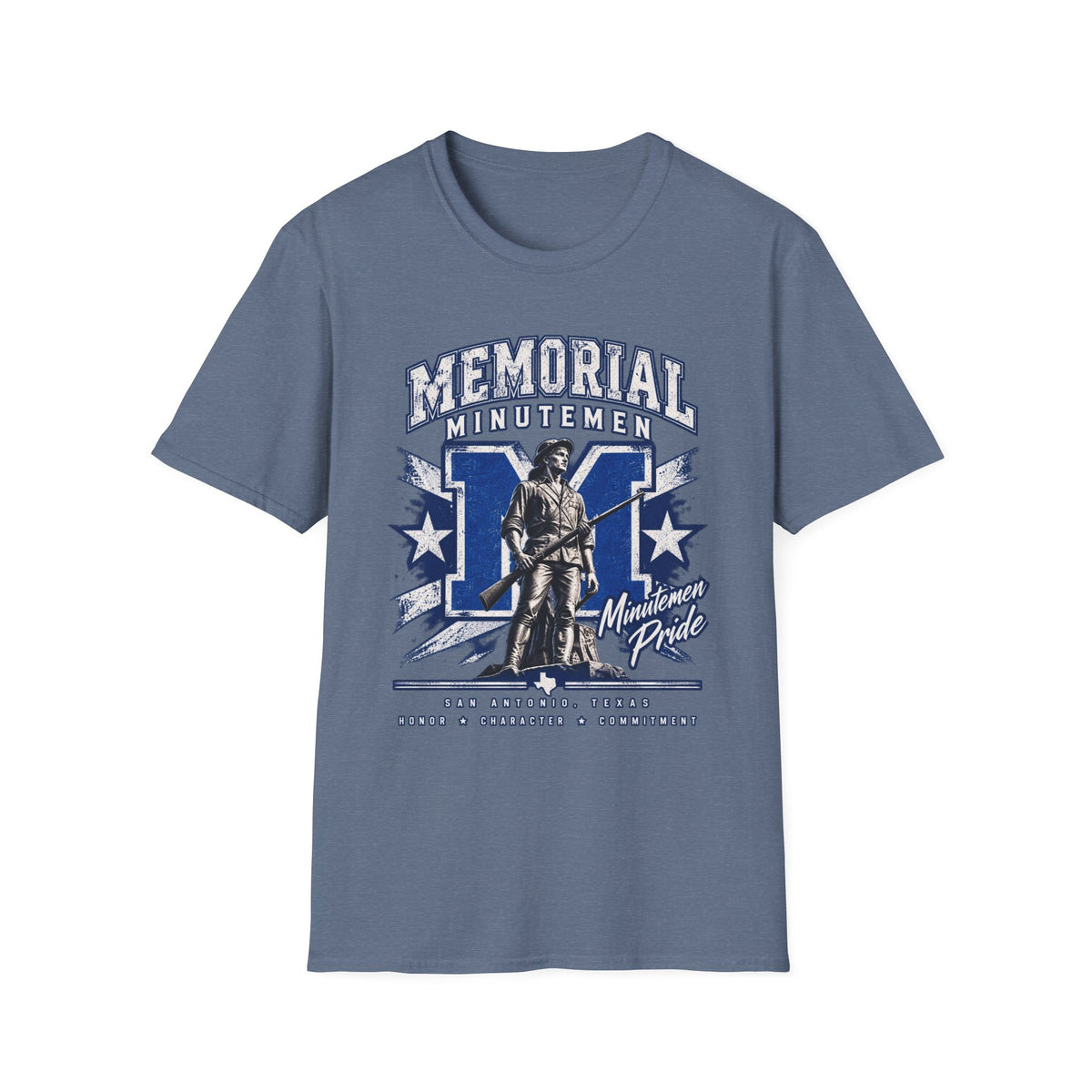 Memorial Minutemen Graphic T-Shirt — Vintage Patriot Military Tribute Tee