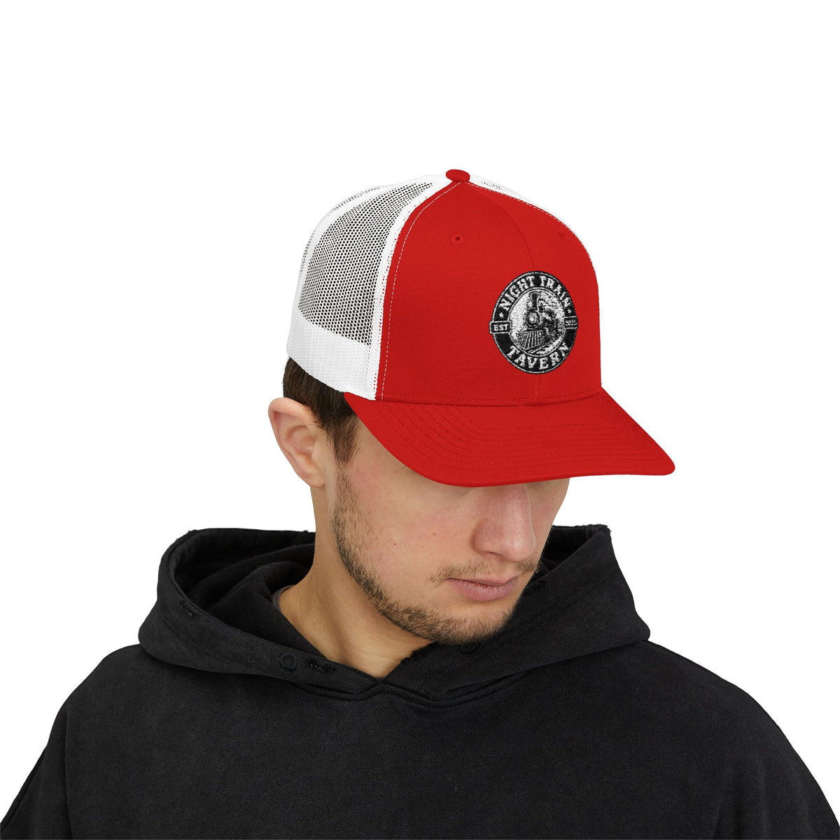 Night Train Tavern Trucker Cap-Embroidery