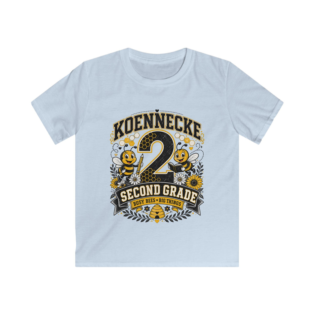 Personalized '2 Second Grade' Kids Tee — Custom Name Back-to-School Shirt