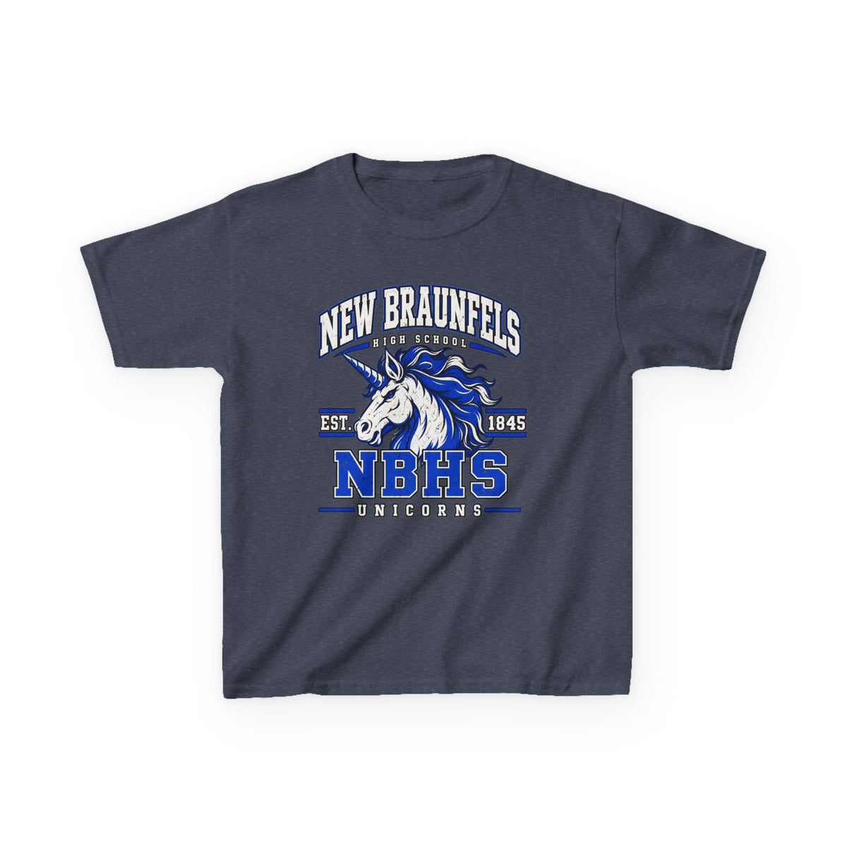 New Braunfels NBHS Unicorn Kids T‑Shirt — School Spirit Tee