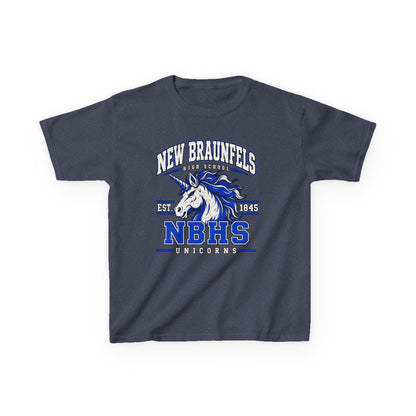 New Braunfels NBHS Unicorn Kids T‑Shirt — School Spirit Tee