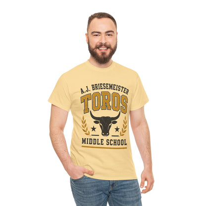 Toros Middle School Tee — A.J. Briesemeister School Spirit T-Shirt