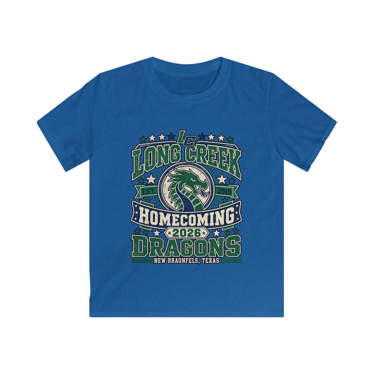 Homecoming Dragons Kids Tee — Long Creek 2026 School Spirit Shirt