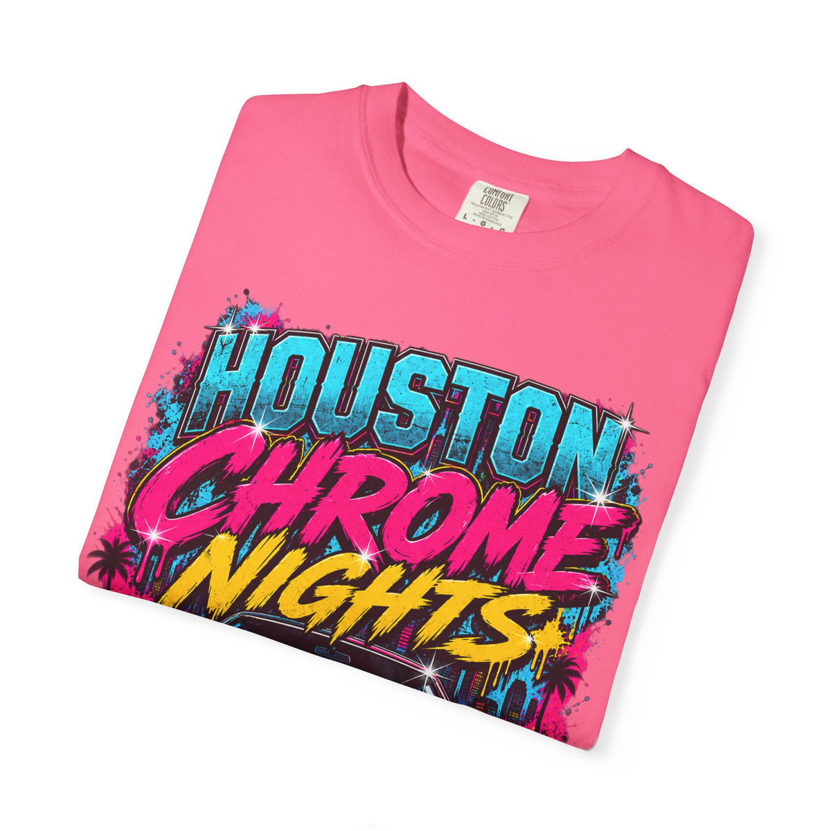 Houston Chrome Nights T-Shirt — Texas Night Ride Classic Car Tee