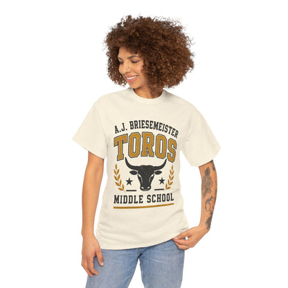 Toros Middle School Tee — A.J. Briesemeister School Spirit T-Shirt