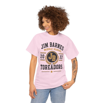 Jim Barnes Middle School Toreadors T-Shirt — School Spirit Tee with JB Crest