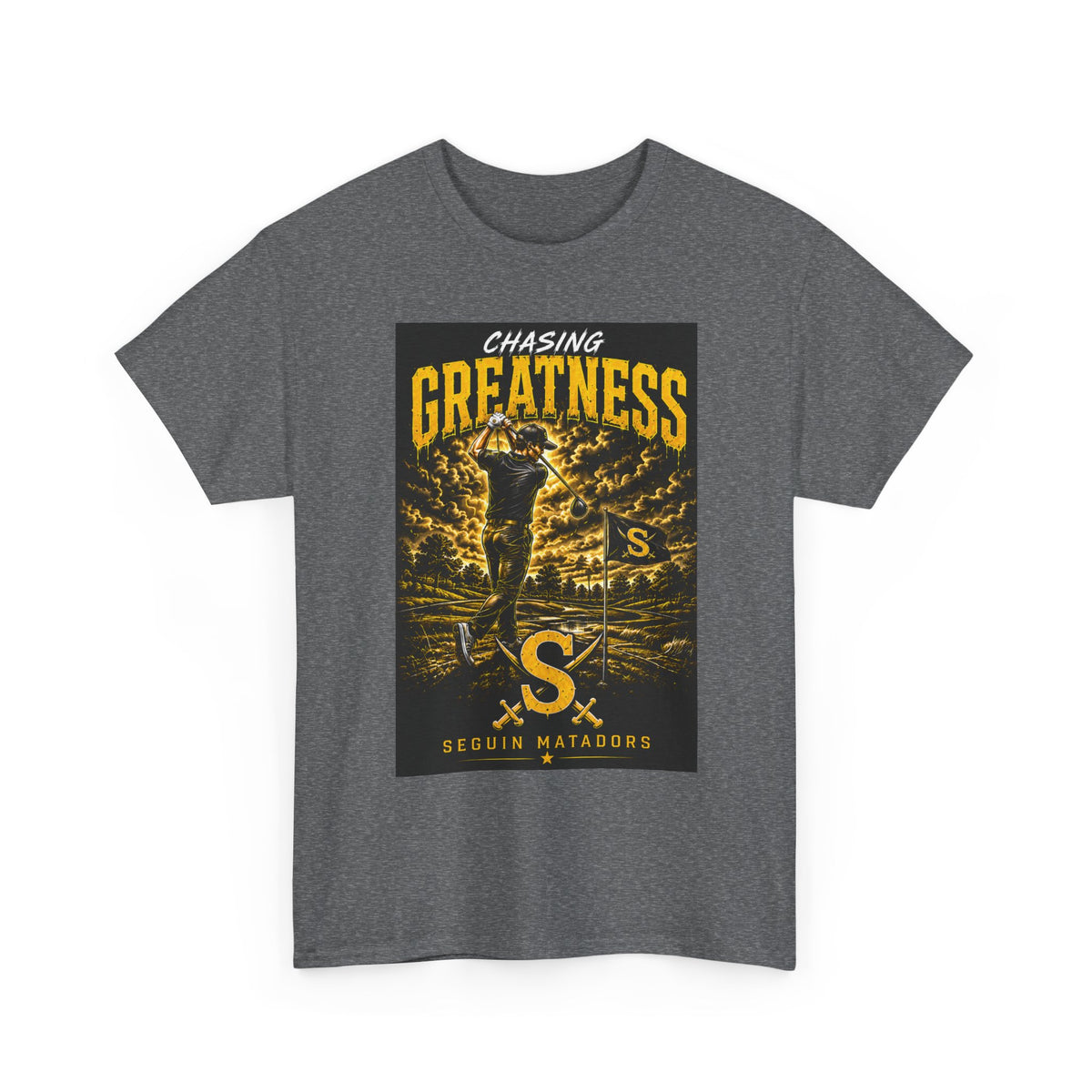 Chasing Greatness Tee — Seguin Matadors Baseball Graphic Shirt