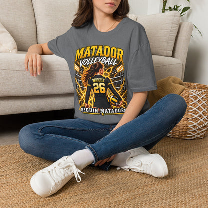 Custom Seguin Matador Volleyball Player Tee | Personalized Name & Jersey Number