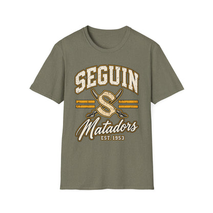 Seguin Matadors Vintage T-Shirt — School Spirit Baseball Design