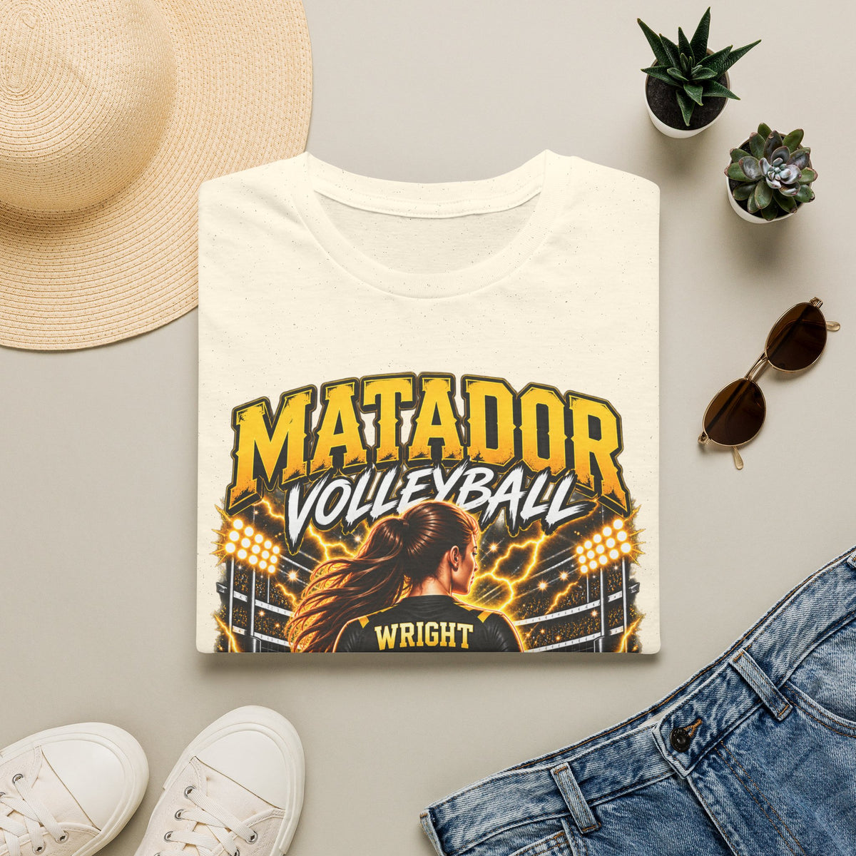 Custom Seguin Matador Volleyball Player Tee | Personalized Name & Jersey Number