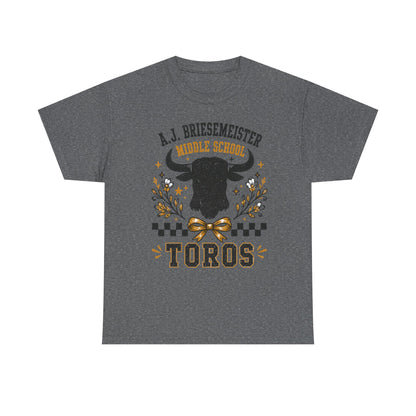 Toros Middle School Tee — A.J. Briesemeister School Spirit T-Shirt